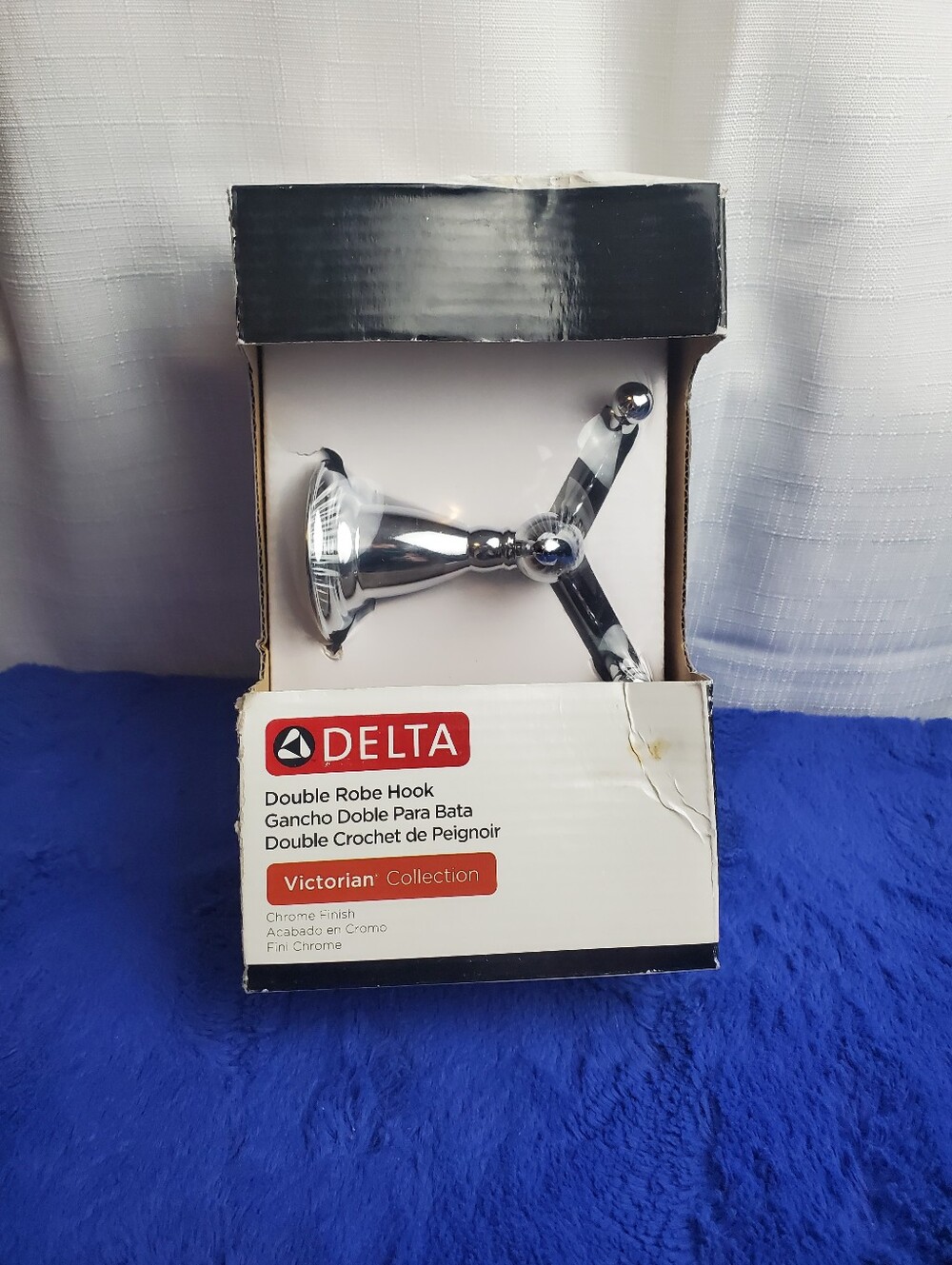 Delta Robe Hook - Double Hook - 75035- Victorian Collection Chrome Finish NEW